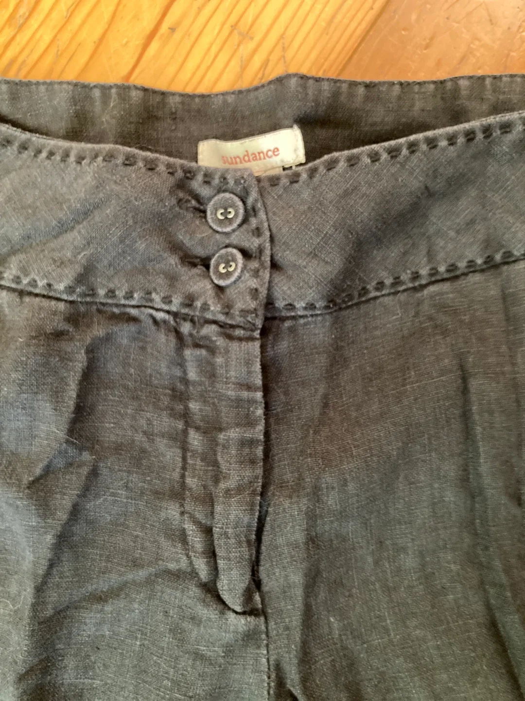 Linen pants from Sundance Catalogue, black size 6 image indicator(2)