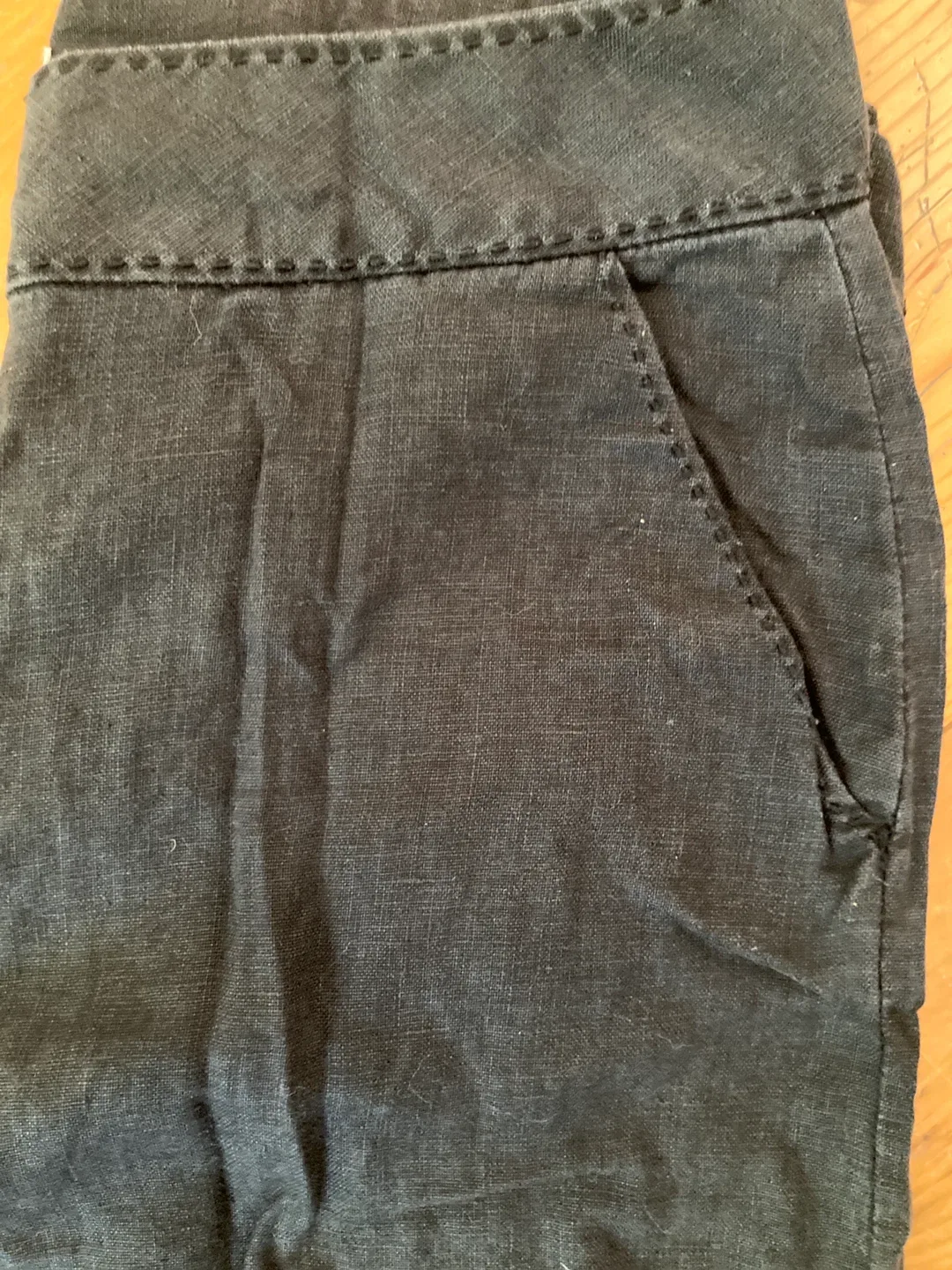 Linen pants from Sundance Catalogue, black size 6 image indicator(3)