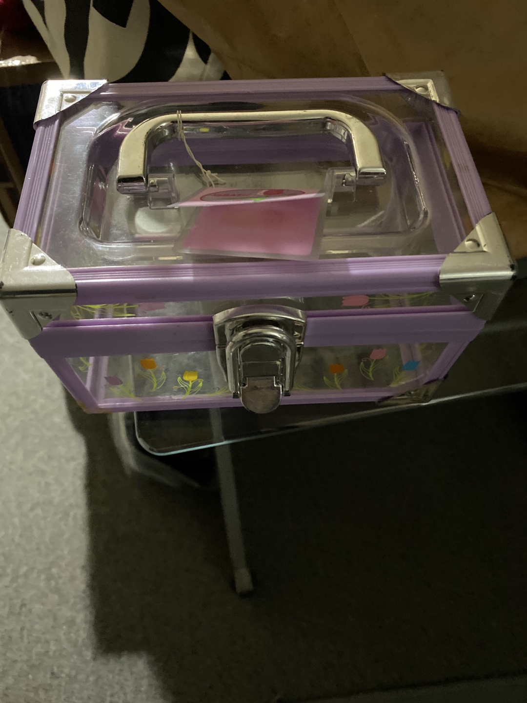 Purple Acrylic Makeup Storage Box