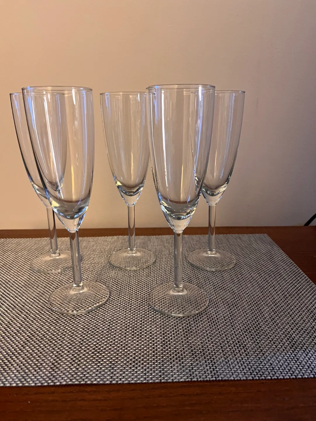 Crate & Barrel Champagne Flutes - Set of 5 🥕 thumbnail