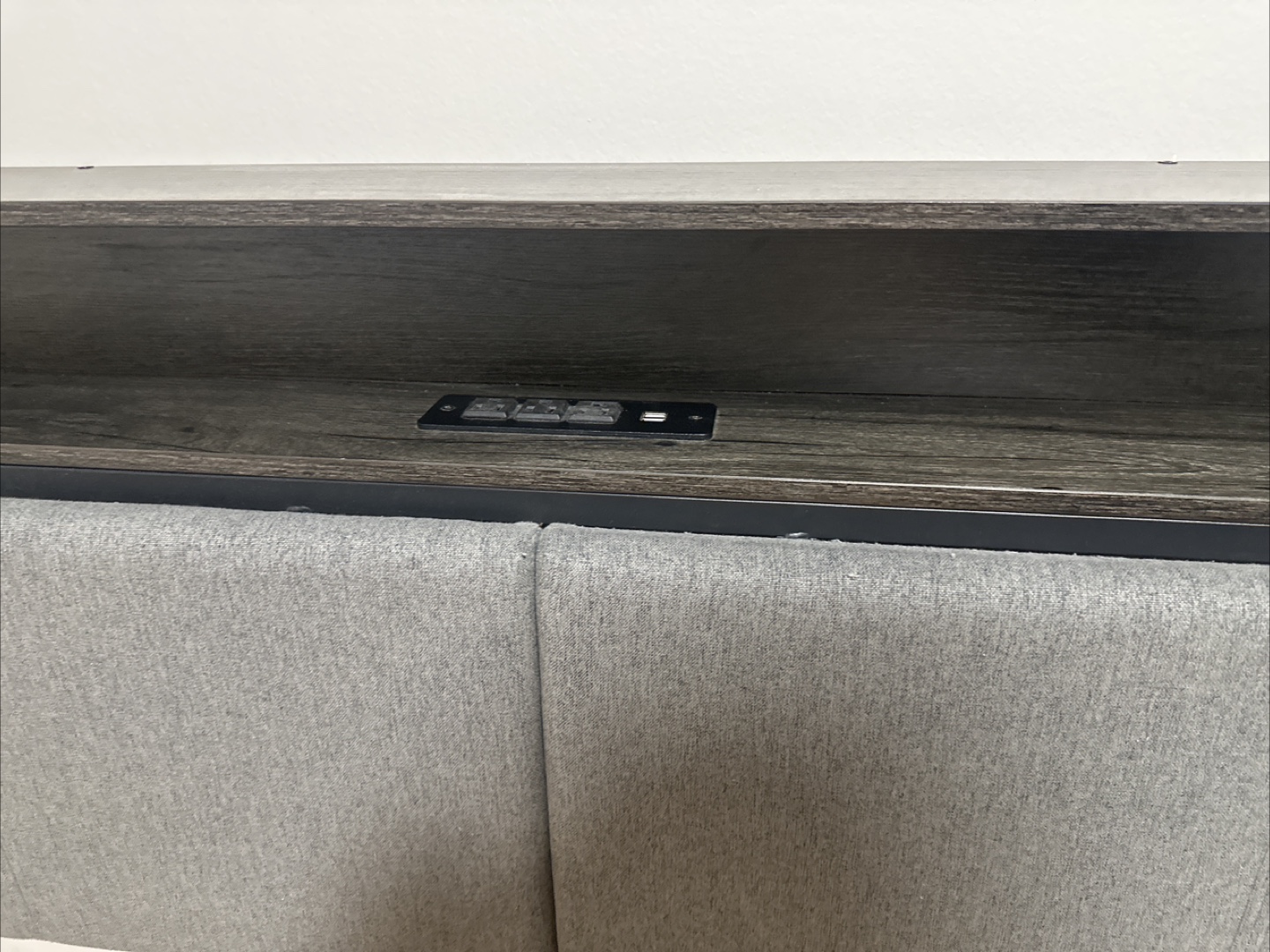 Queen Bed Frame with Headboard Shelf & USB Ports - photo 5