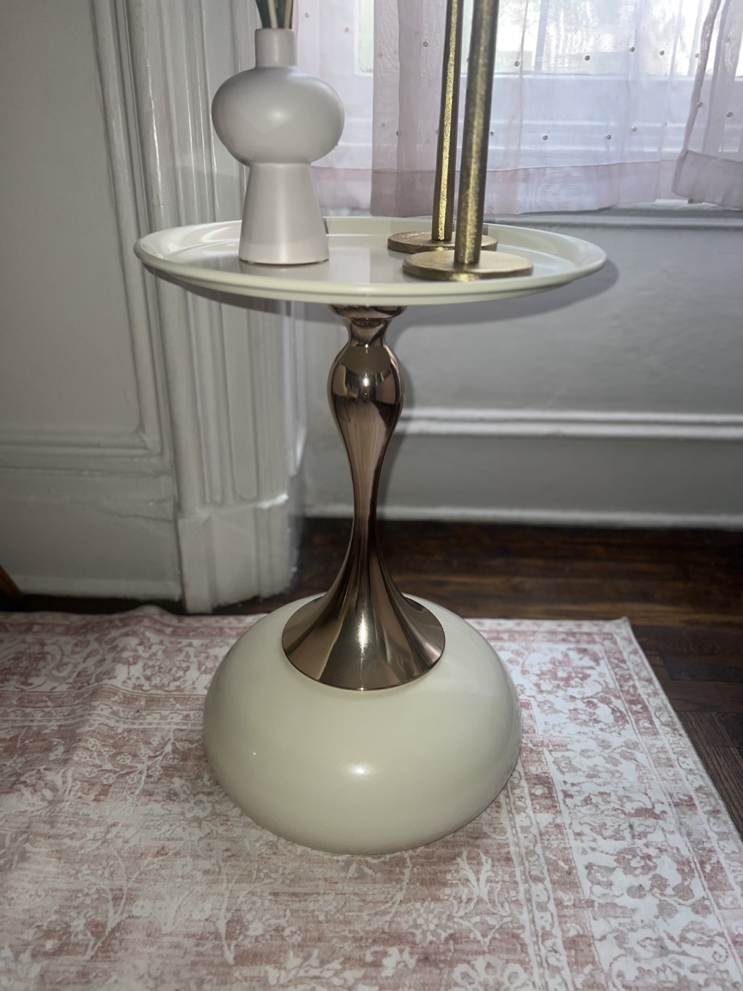 White Accent Table End Table or Night Stand