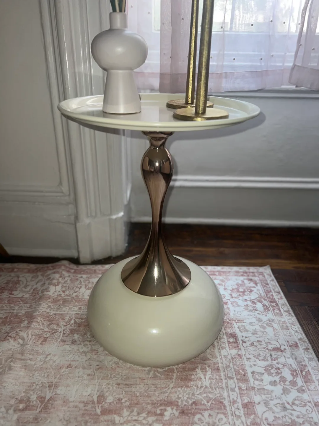 White Accent Table End Table or Night Stand thumbnail