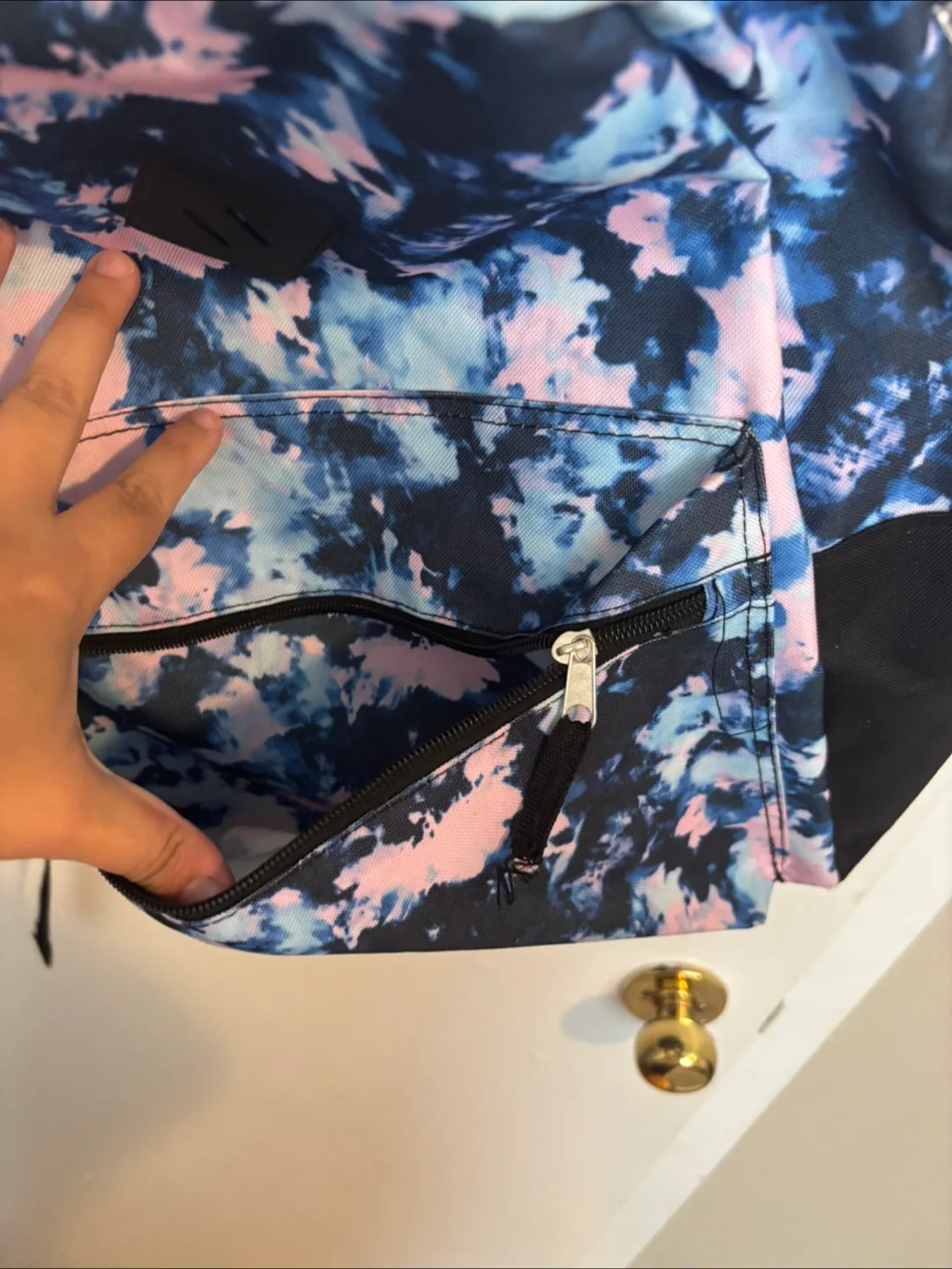 Tie Dye Backpack - Blue, Pink, Black image indicator(3)