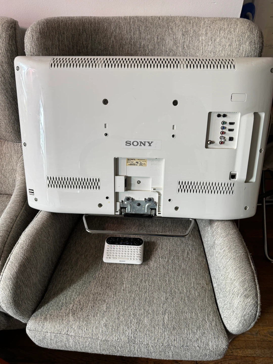 Sony White TV with Remote