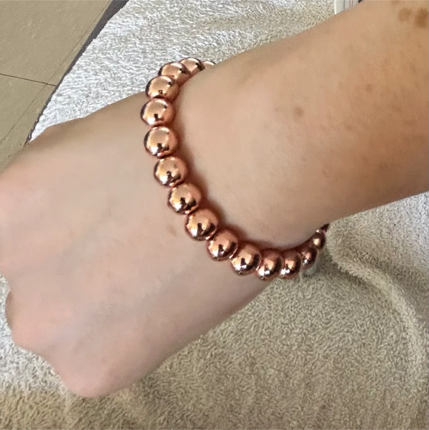 Rose Gold colored Beaded fashion Bracelet thumbnail