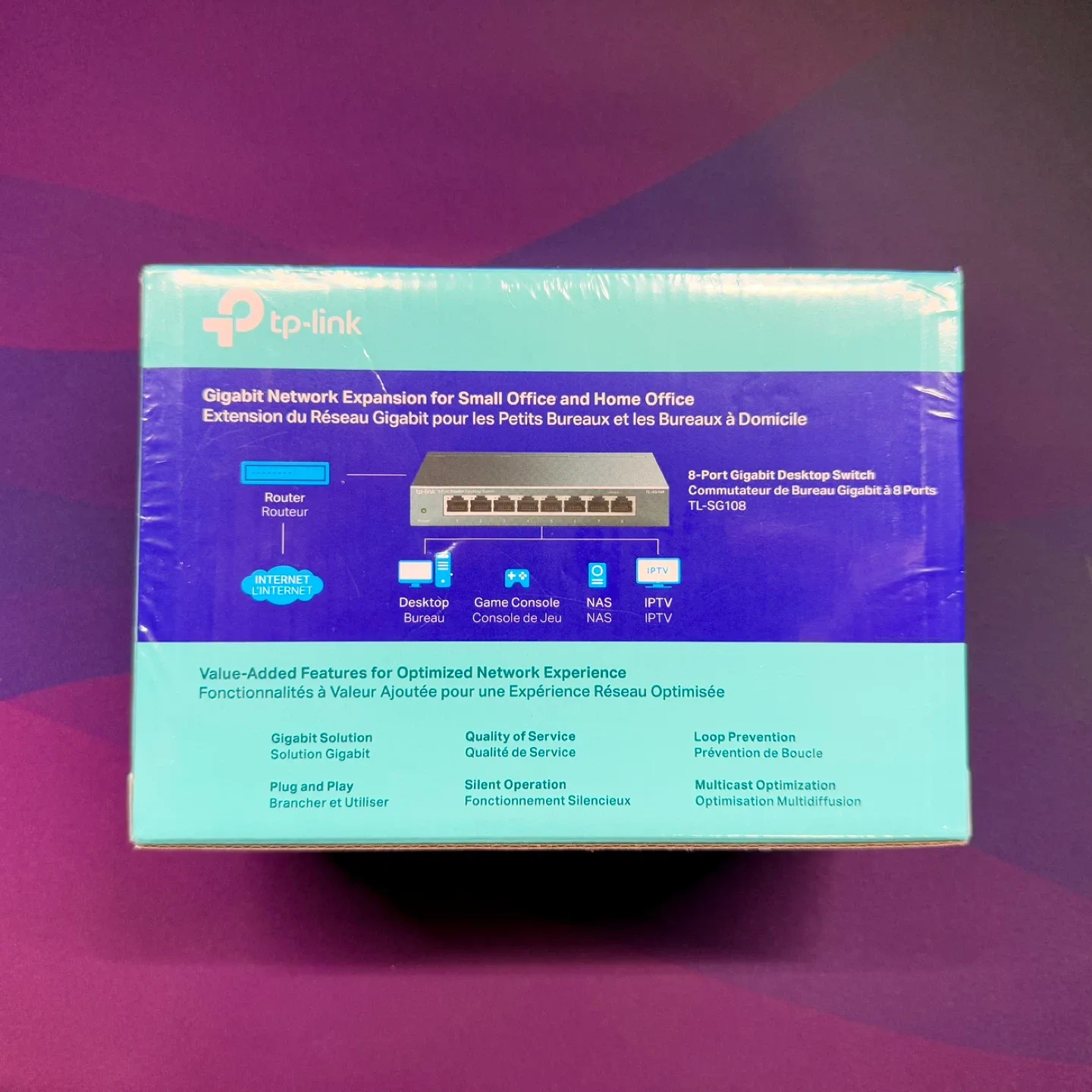 TP-Link TL-SG108 8-Port Gigabit Desktop Switch - New in Box image indicator(2)