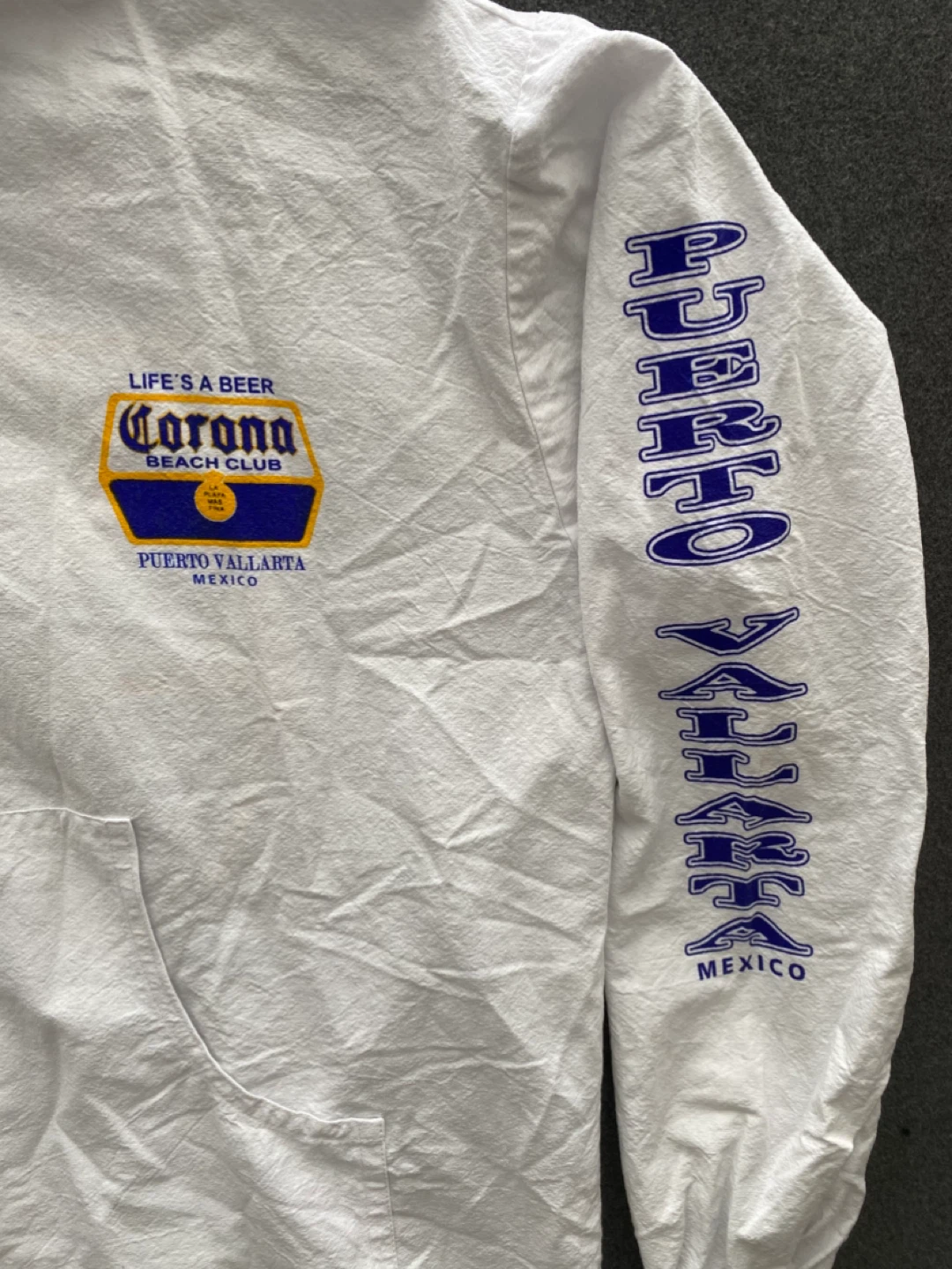 Vintage 90s Corona Beach Club Mexico Light Hoodie - Large - photo 2
