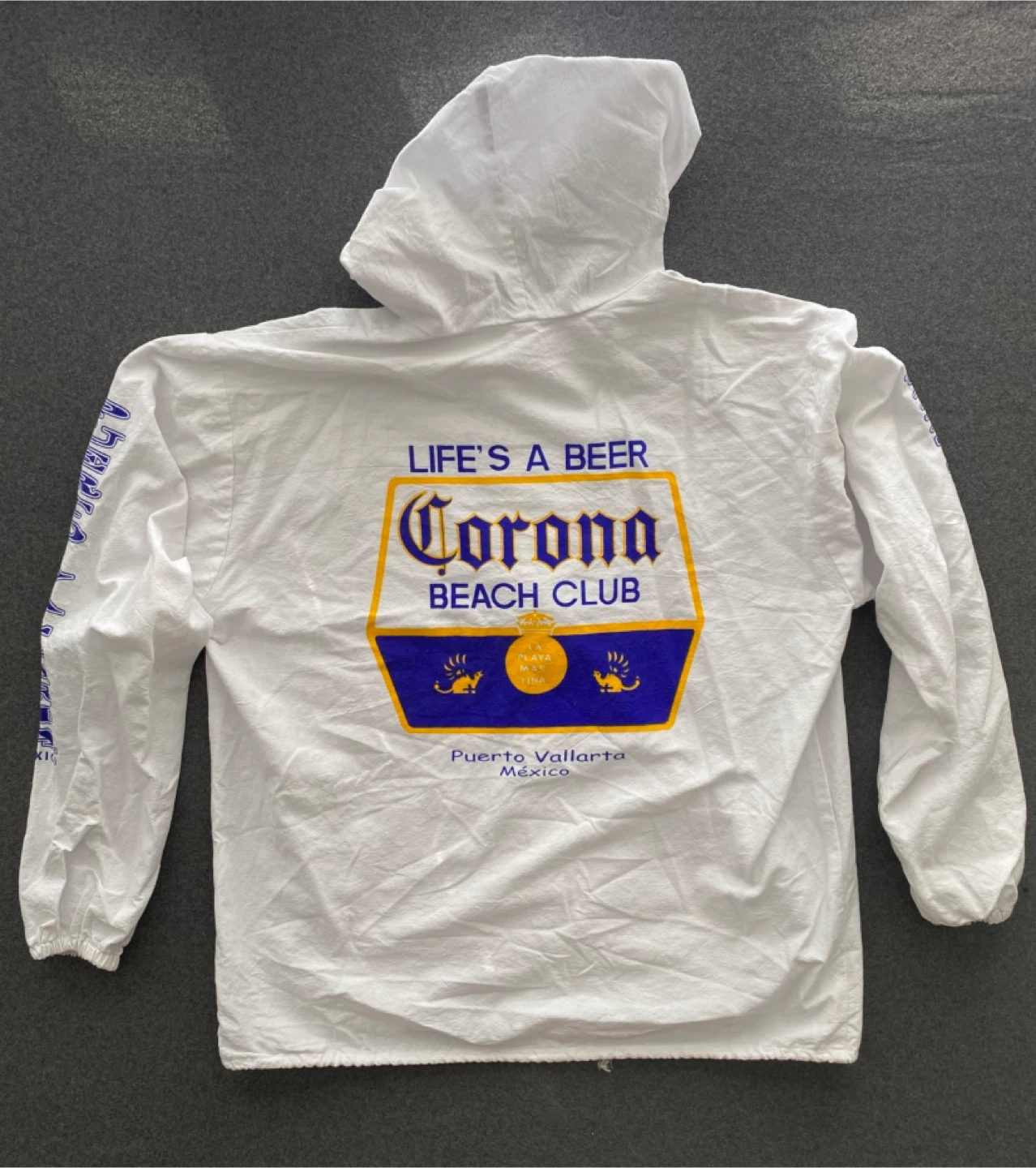 Vintage 90s Corona Beach Club Mexico Light Hoodie - Large - photo 3