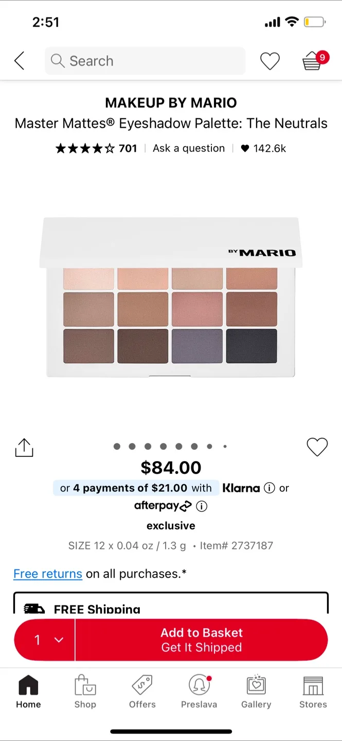 Makeup By Mario Master Mattes Eyeshadow Palette - The Neutrals image indicator(5)