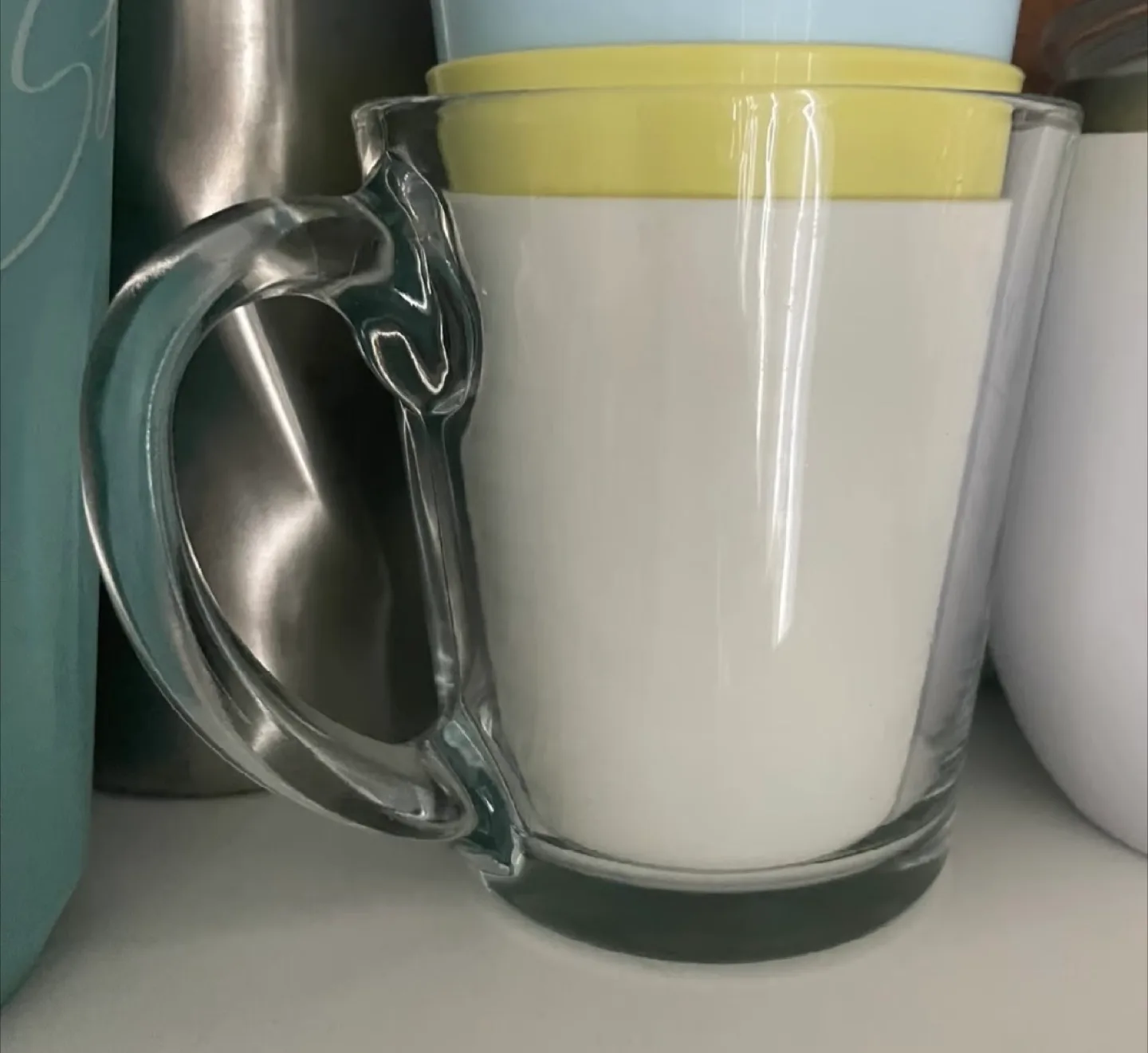 🥕 Clear Glass Mug with Handle thumbnail