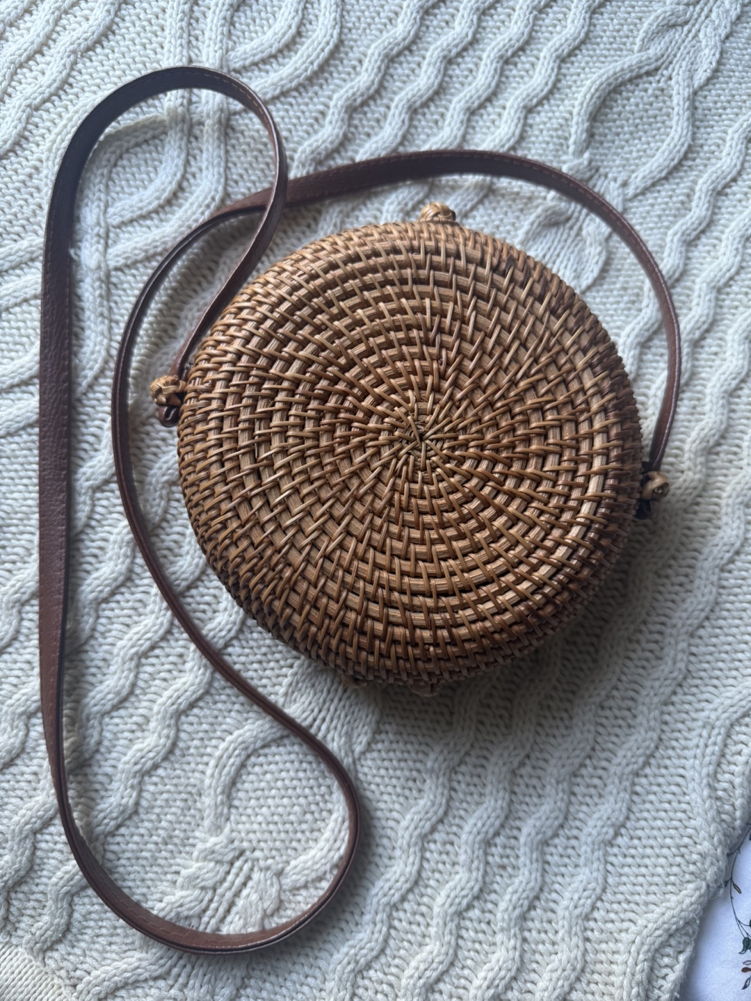 Vintage Solid Wicker Purse