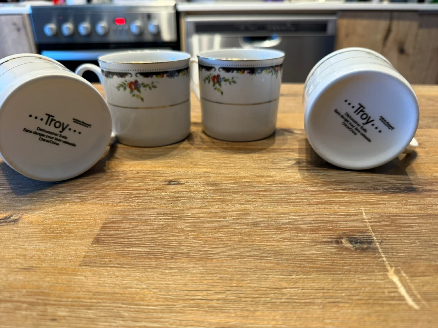 Troy Floral Coffee Mugs - Set of 4