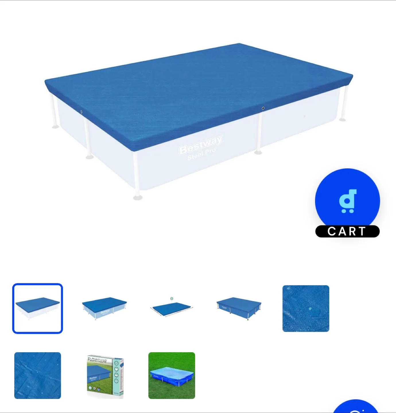 Bestway Rectangle Pool Cover 10' x 6.9' image indicator(2)