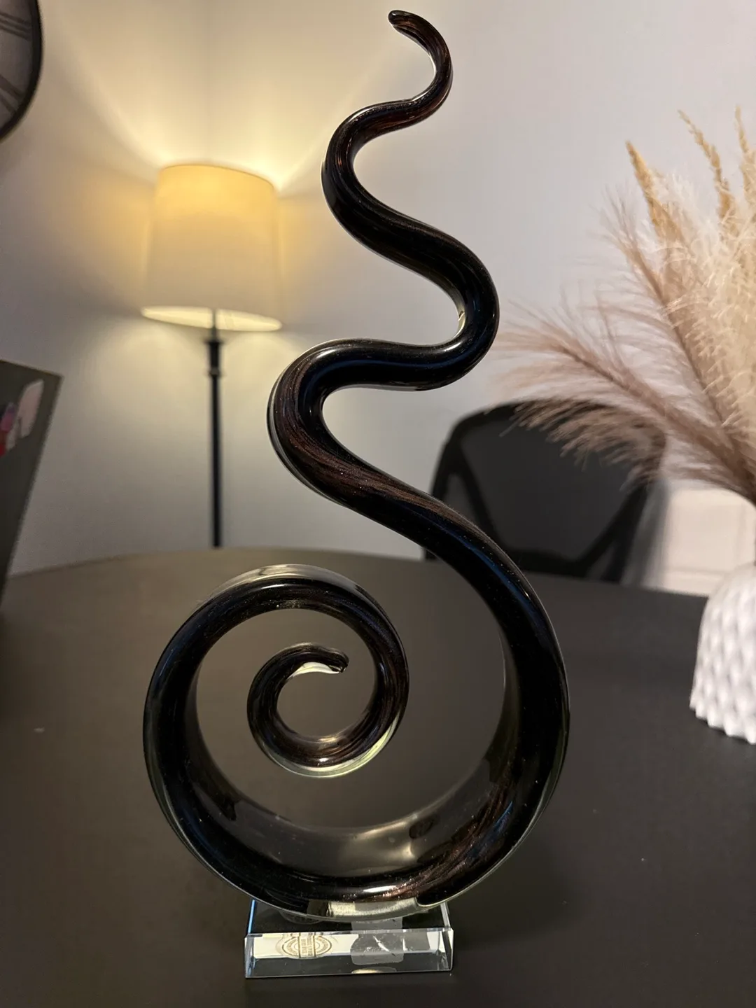 🥕 Glass Swirl Sculpture - Home Decor thumbnail