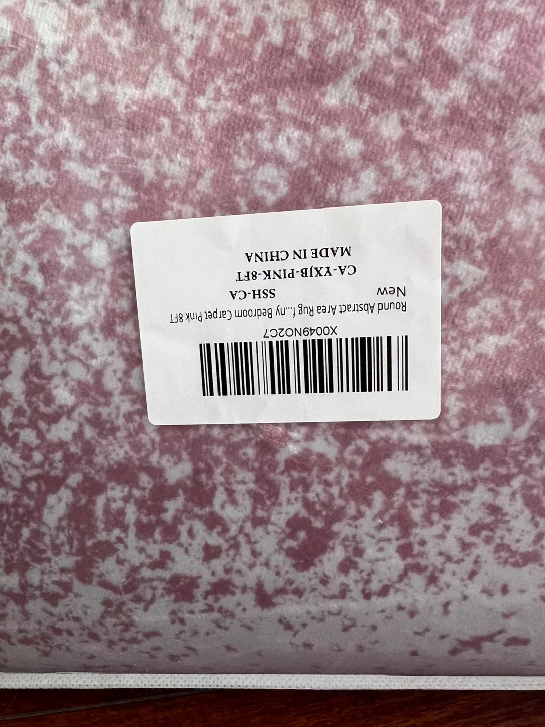 Round Abstract Area Rug - Pink, 8 ft image indicator(3)