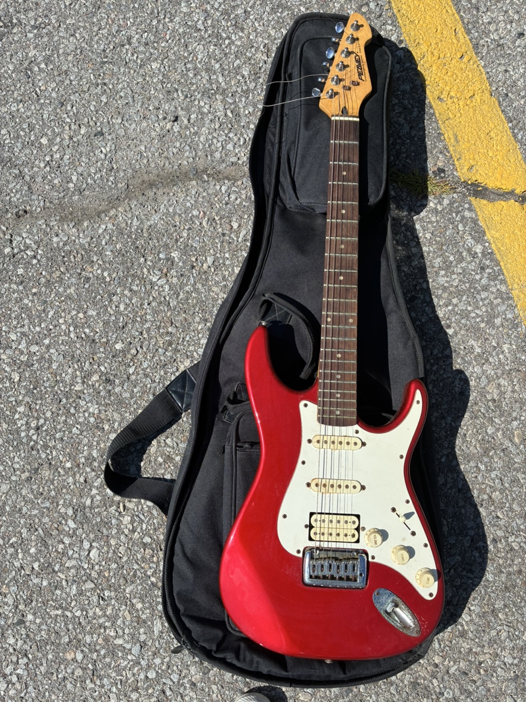 Red Peavey Electric Guitar with Case - photo 2