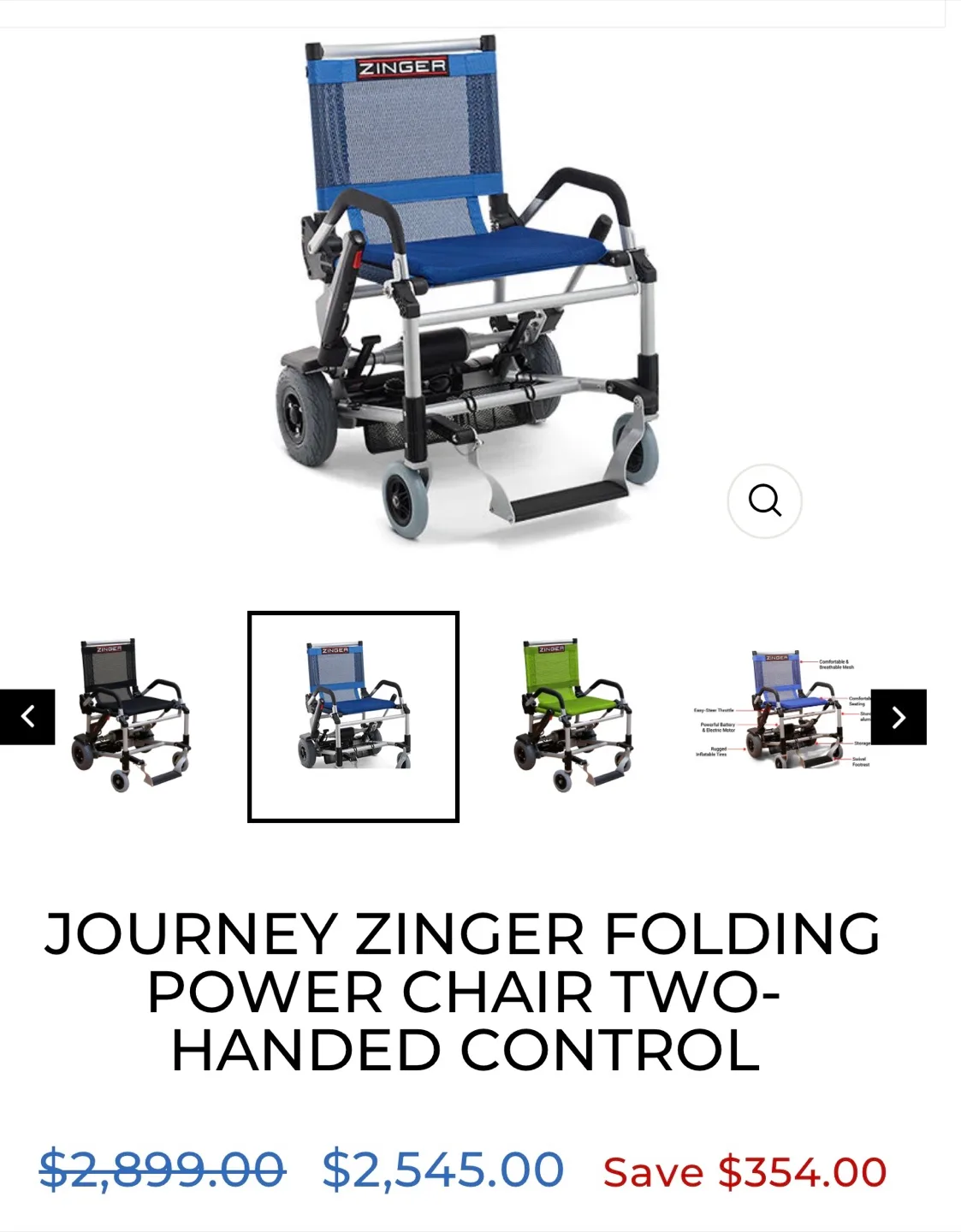 Zinger Journey Folding Power Chair image indicator(2)
