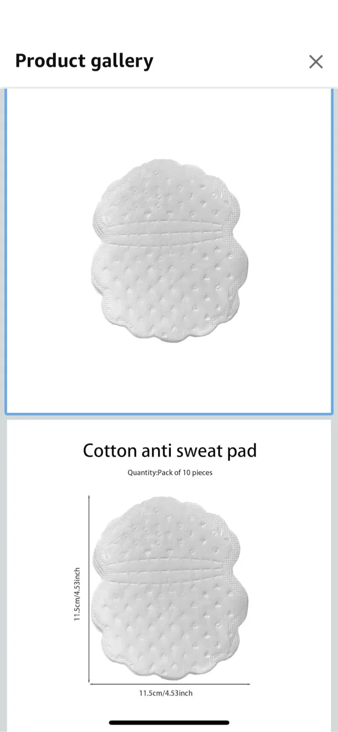 50 pieces Cotton Anti Sweat Pads - Pack of 10 thumbnail