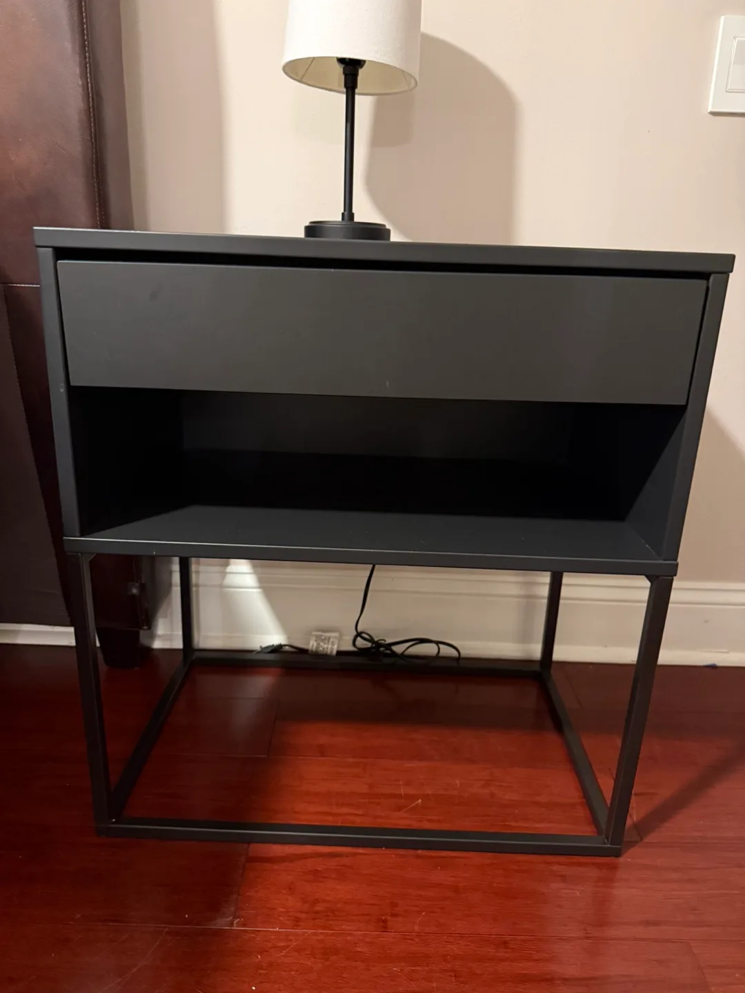 MOVE OUT BY 9/8 - 2 Black Nightstands w/ Drawer 🥕 image indicator(2)