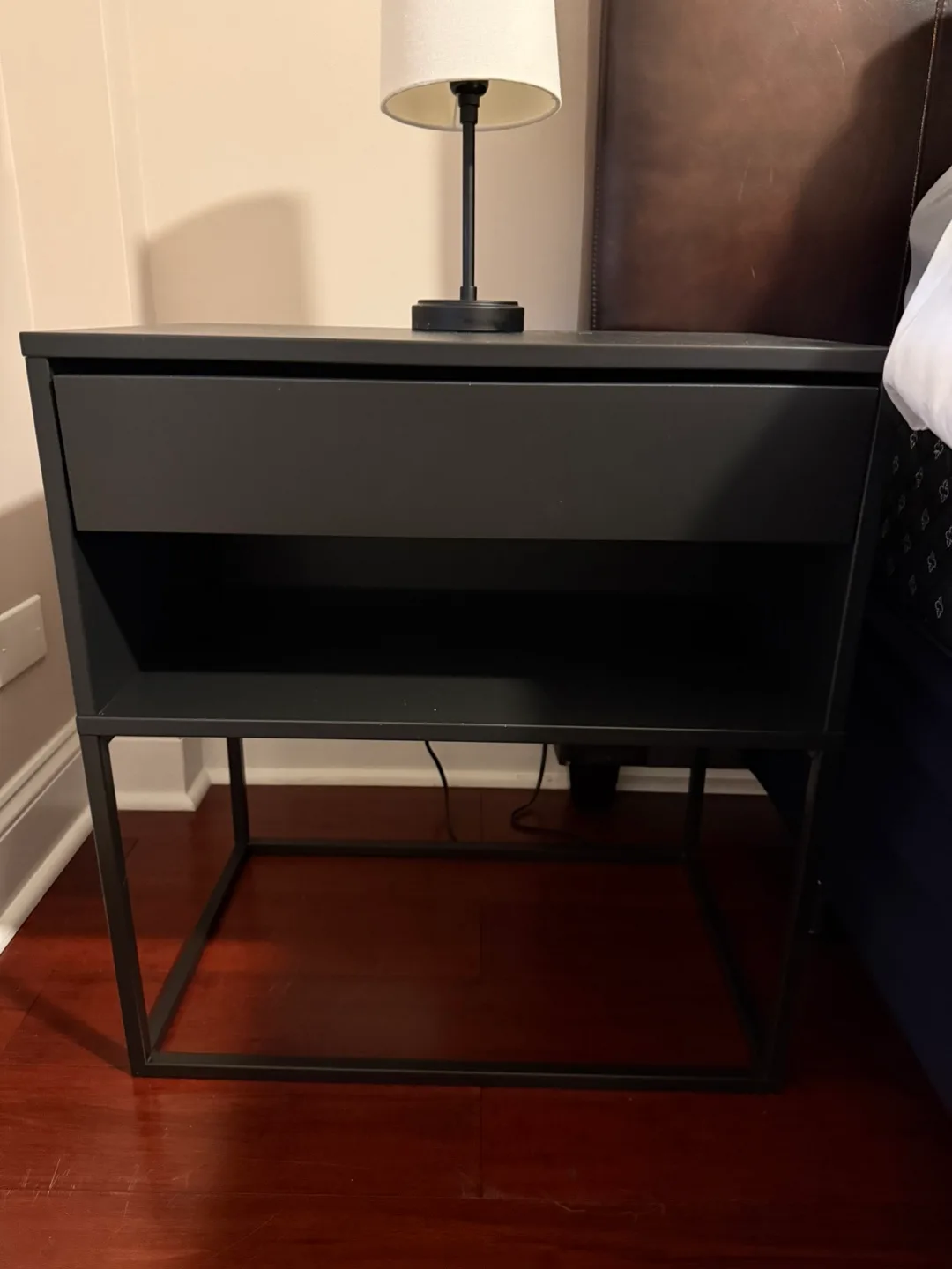 MOVE OUT BY 9/8 - 2 Black Nightstands w/ Drawer 🥕 image indicator(4)