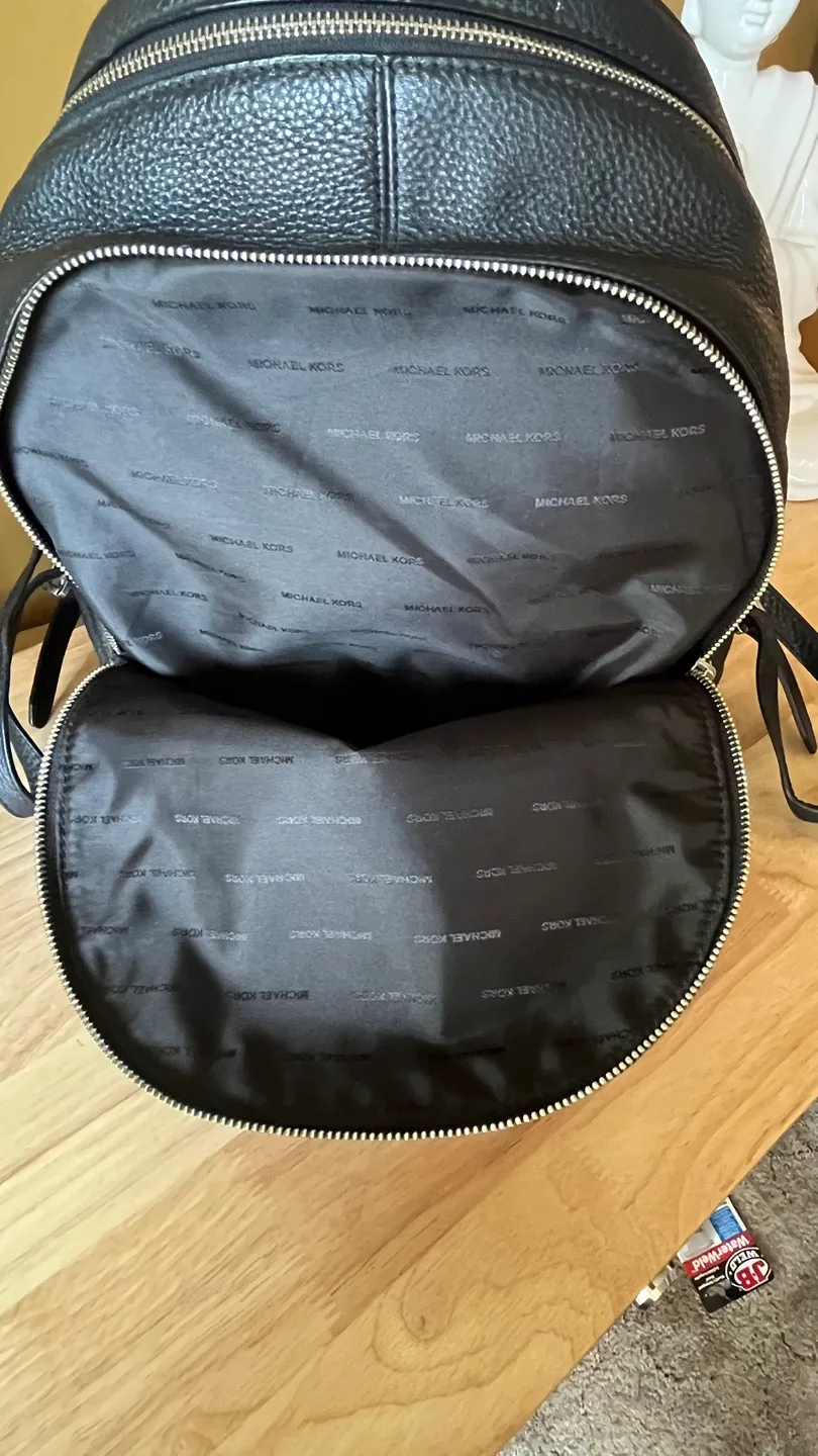 Michael Kors Black Leather Backpack image indicator(6)