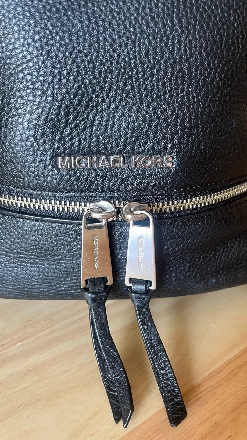 Michael Kors Black Leather Backpack image indicator(2)