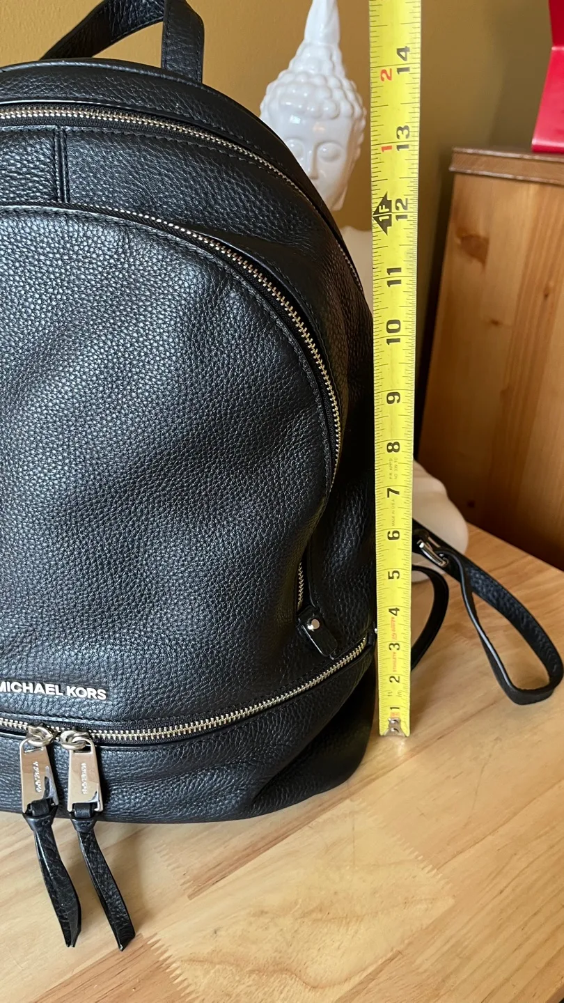 Michael Kors Black Leather Backpack image indicator(9)