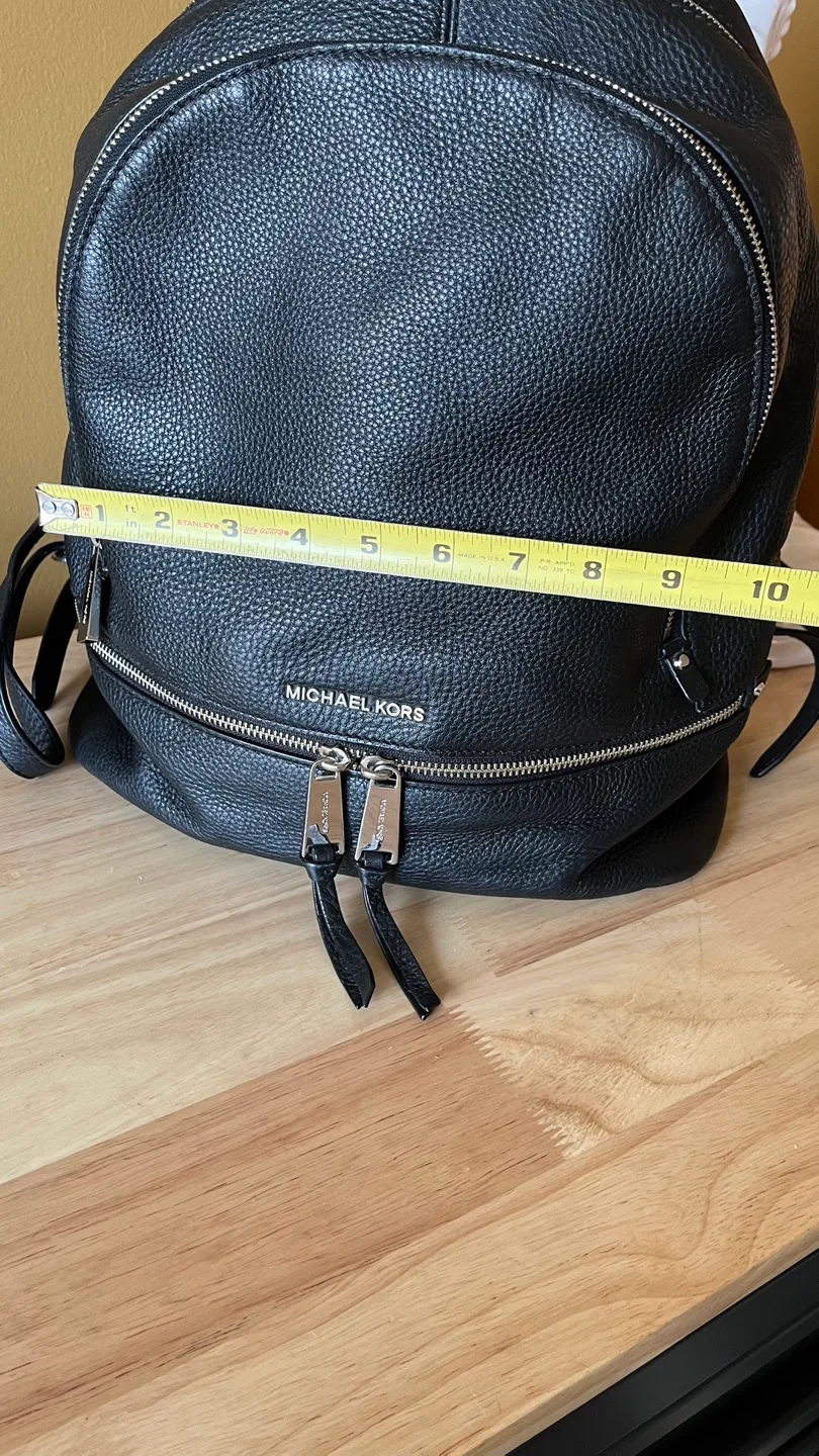 Michael Kors Black Leather Backpack image indicator(10)