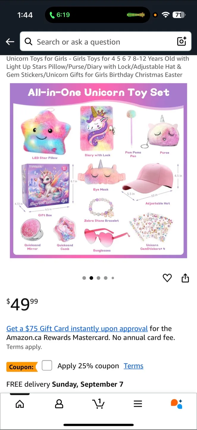 TWNMUK Unicorn Gift Set for Girls Ages 3+ thumbnail