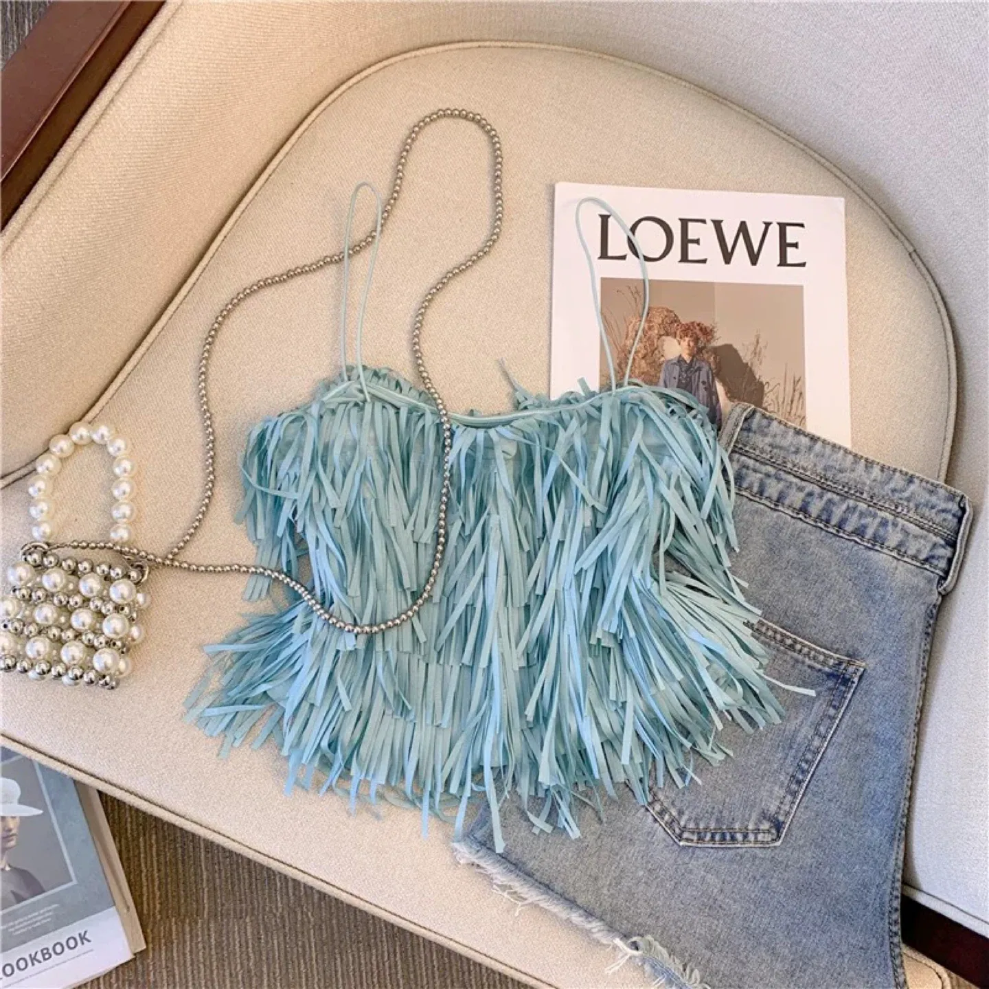 Blue Fringe Top thumbnail