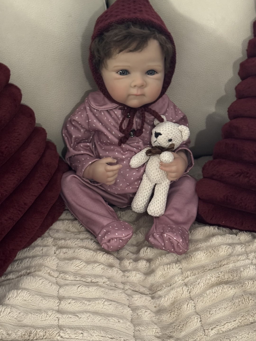 Reborn Baby Doll with Outfit and Teddy Bear