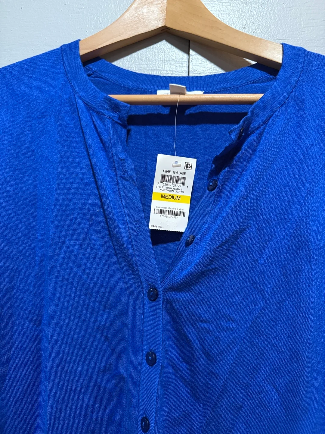 NWT Charter Club Blue Cardigan, Size M image indicator(2)