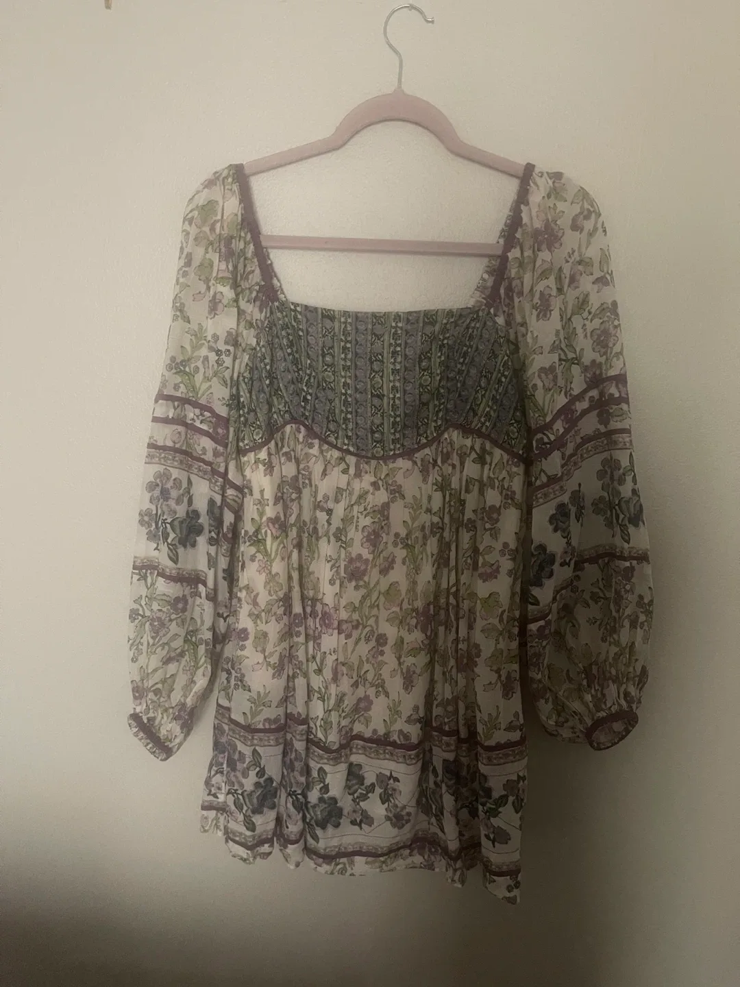 Free People Floral Blouse - Size S thumbnail