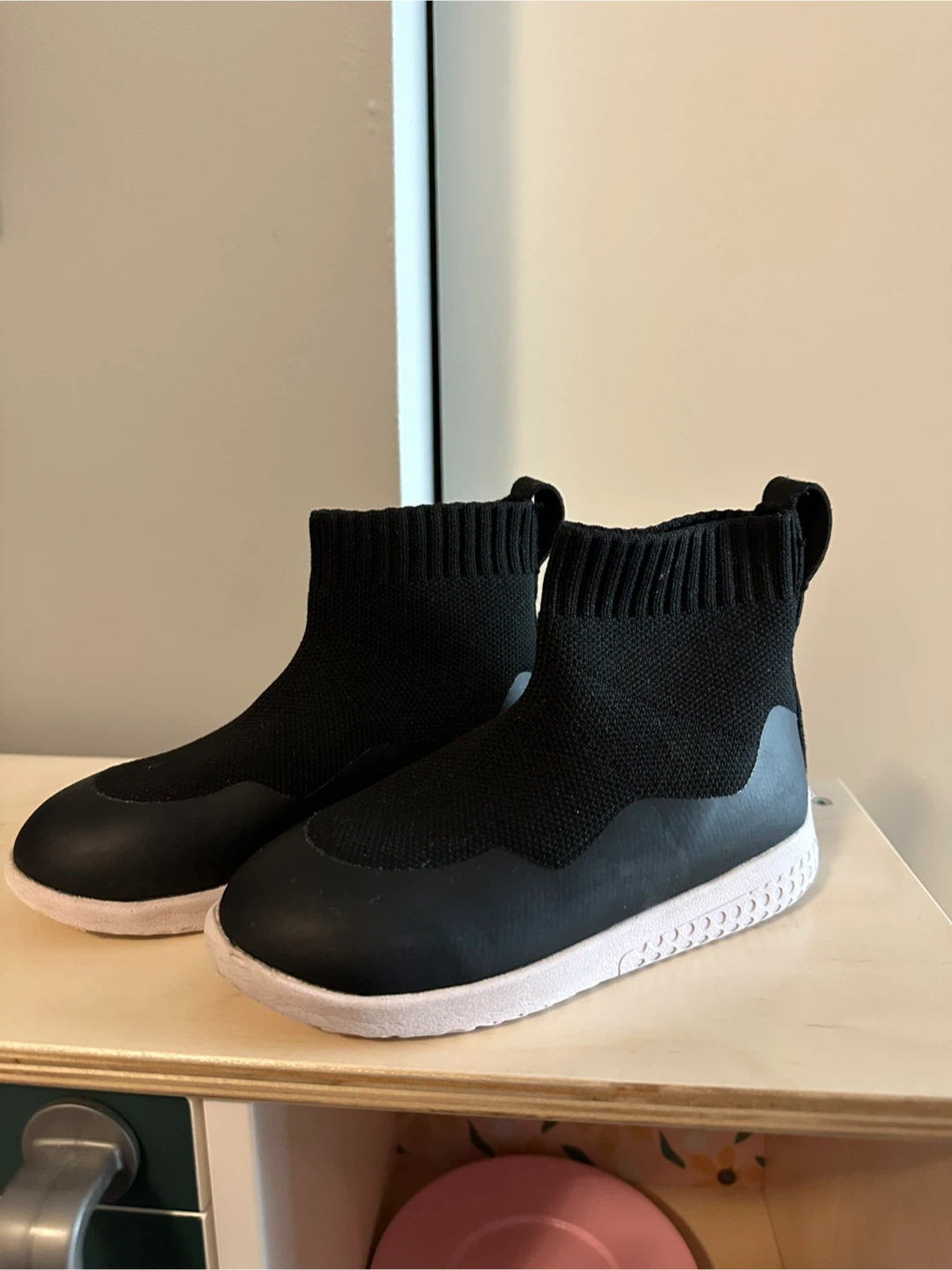 Heyfolks Black Warm Knit Boots - Child 9