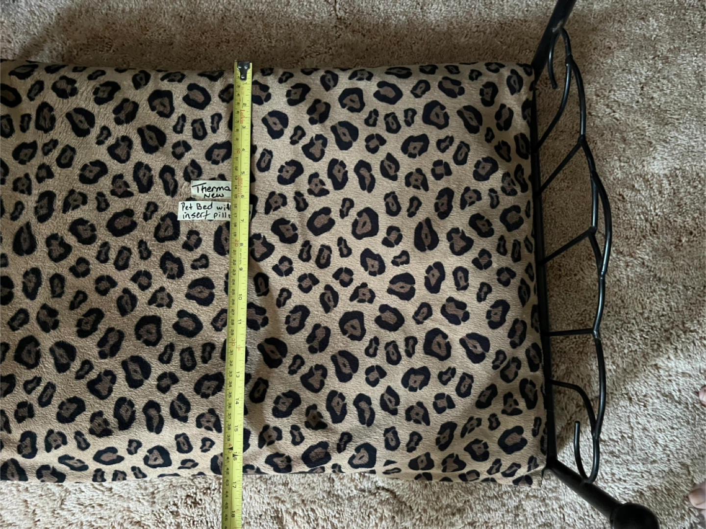 Black Metal Pet Bed with new thermal cushion - photo 3