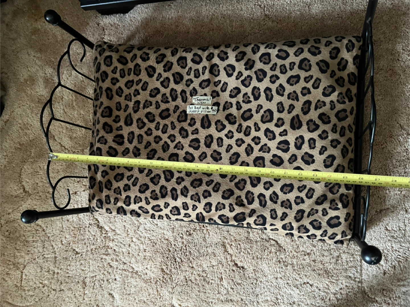 Black Metal Pet Bed with new thermal cushion - photo 2