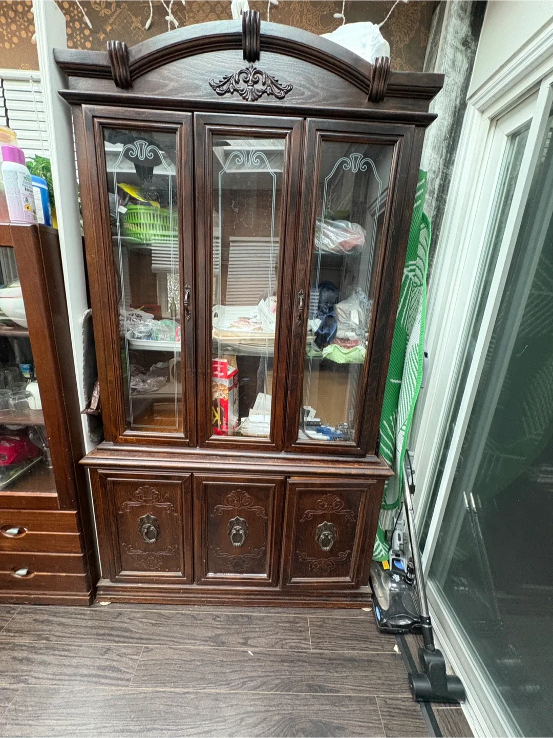 Vintage Wooden China Cabinet thumbnail