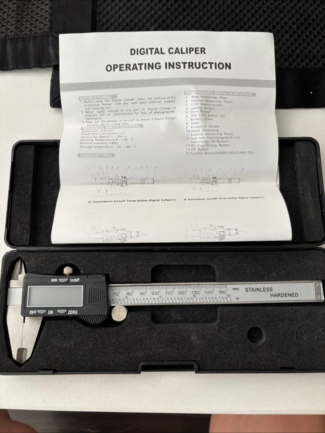 Digital Caliper 0-150mm with Case thumbnail