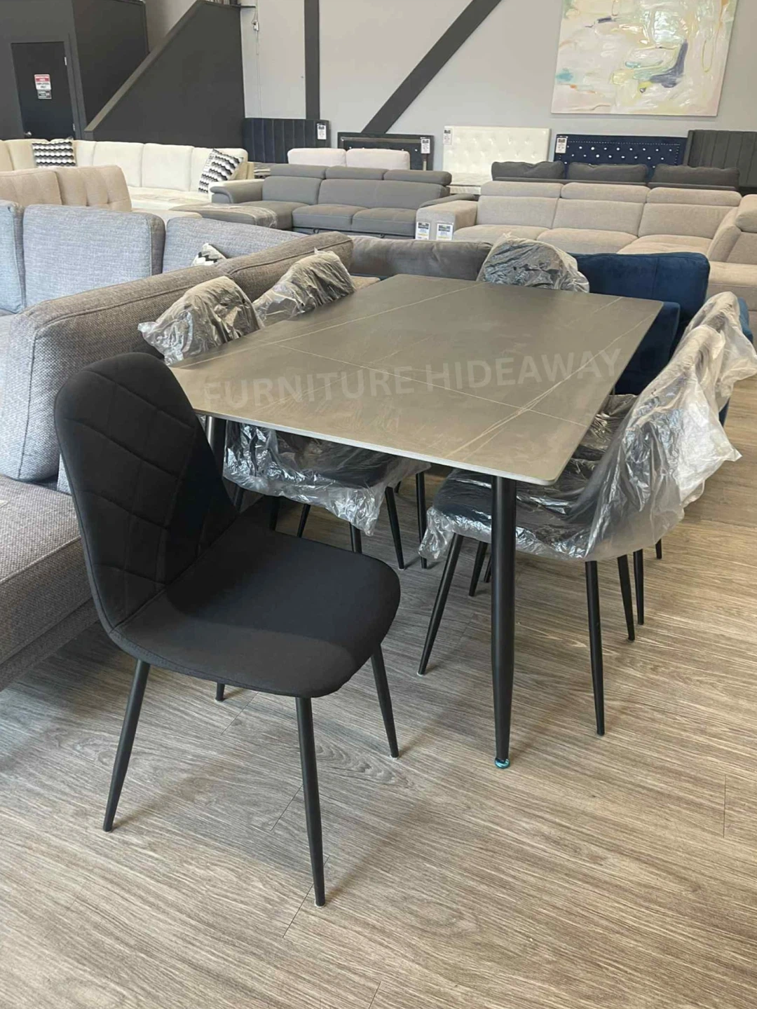 LUXURIOUS 6-SEATER BLACK MARBLE DINING SET ✨✨ - photo 2