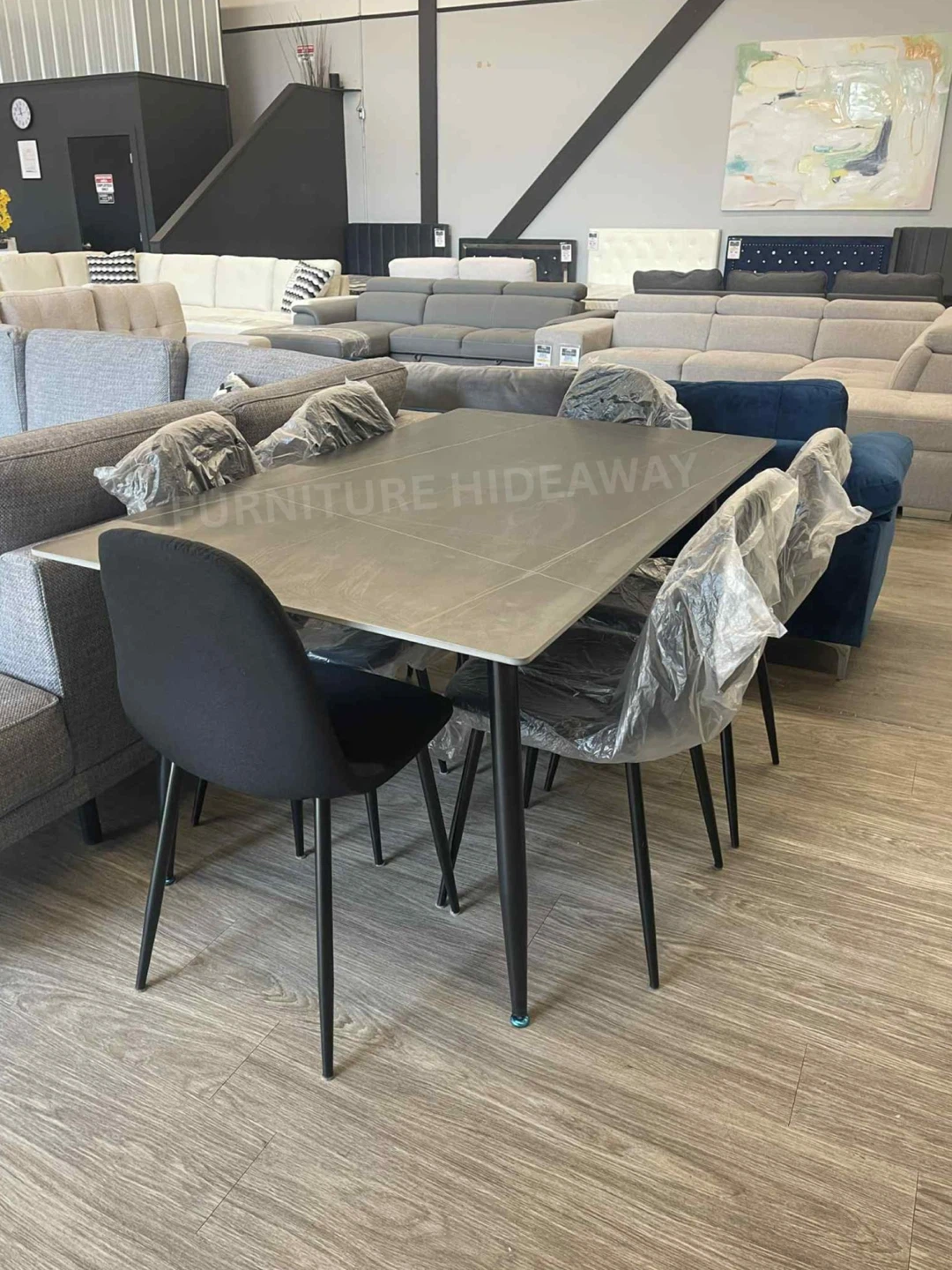LUXURIOUS 6-SEATER BLACK MARBLE DINING SET ✨✨