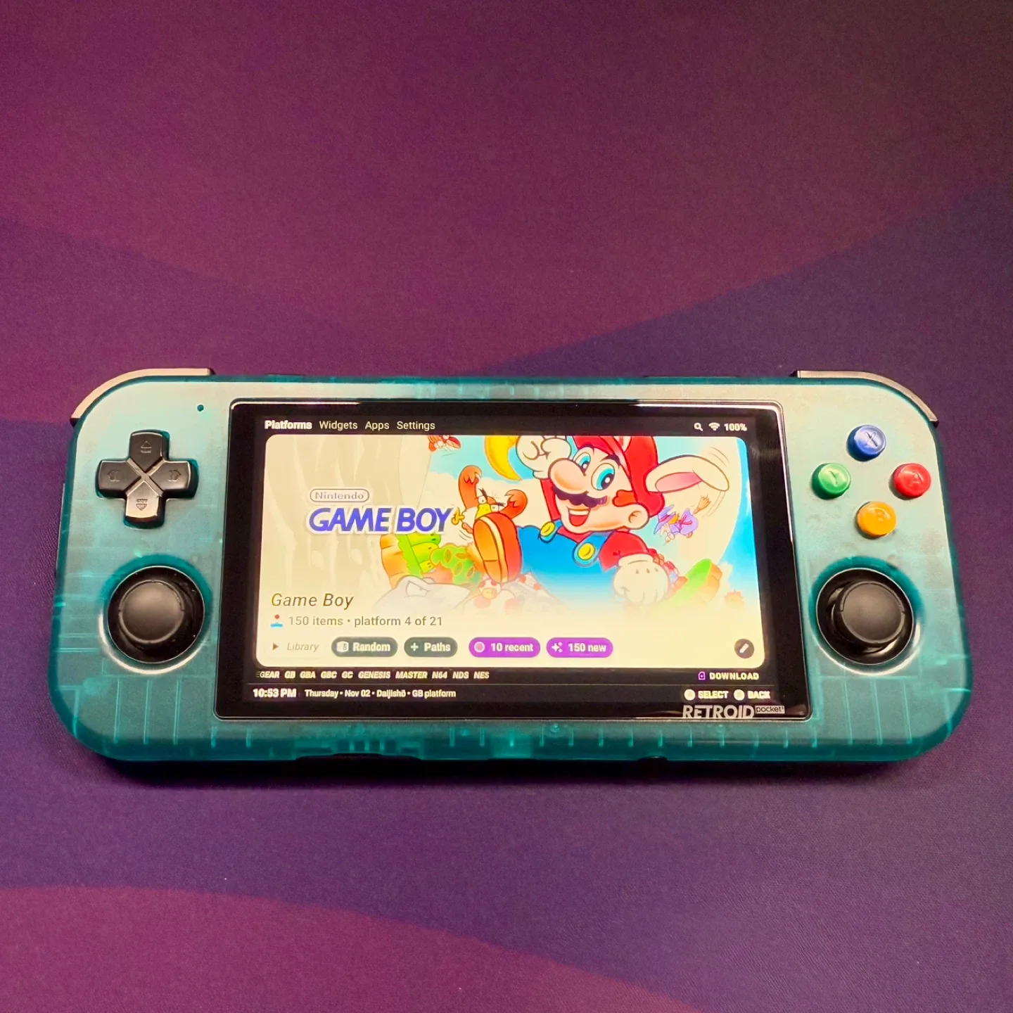 Retroid Pocket 3+ Retro Handheld Console - Clear Blue image indicator(5)