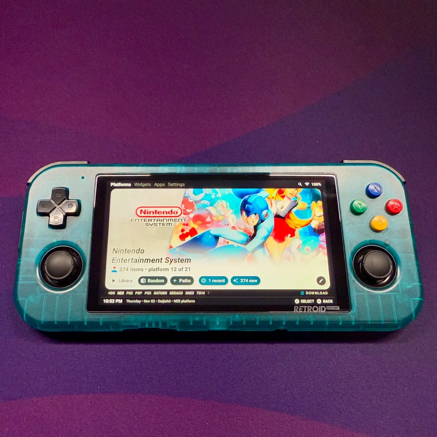 Retroid Pocket 3+ Retro Handheld Console - Clear Blue image indicator(3)