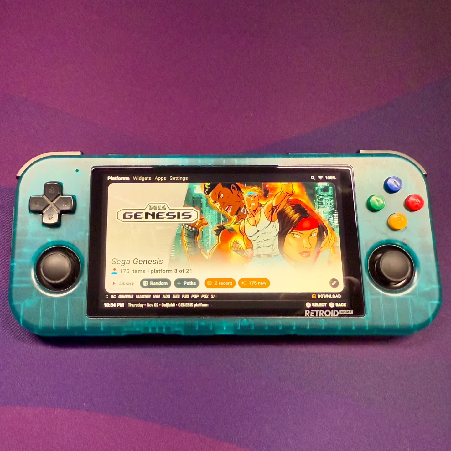 Retroid Pocket 3+ Retro Handheld Console - Clear Blue image indicator(6)