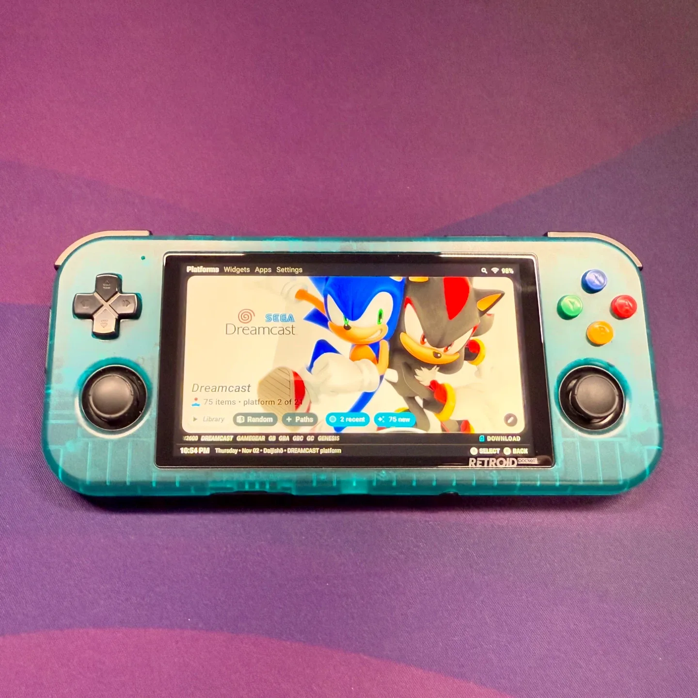 Retroid Pocket 3+ Retro Handheld Console - Clear Blue image indicator(9)