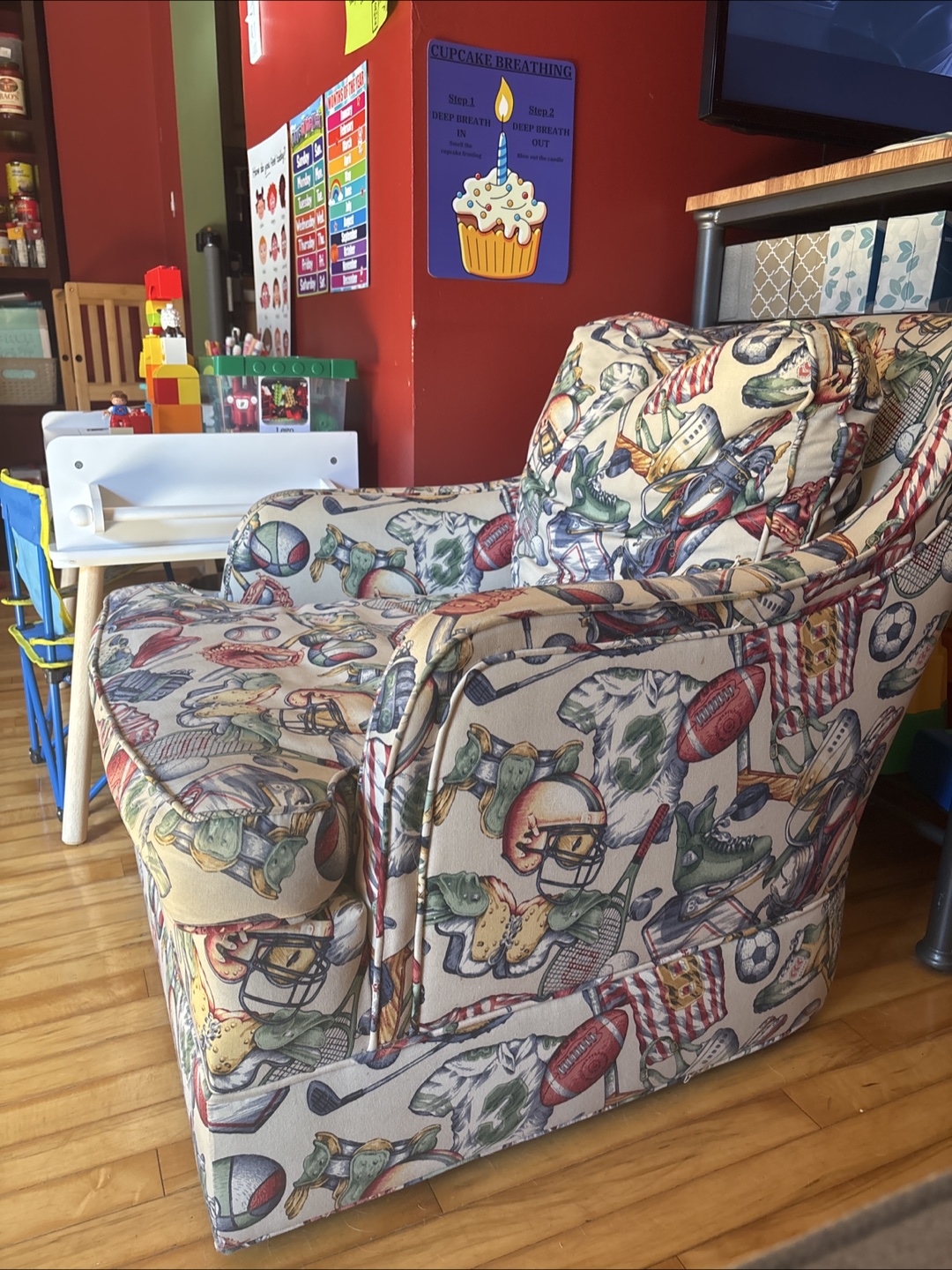 Sports Patterned Armchair