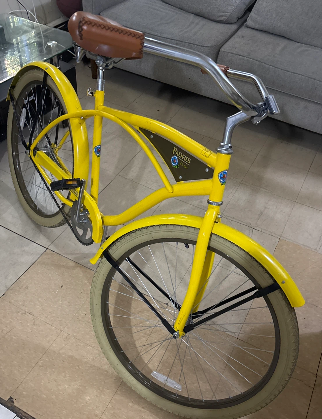 Pacifico Clara Yellow Beach Cruiser Bike