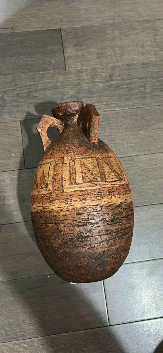 Damaged Brown Decorative Vase thumbnail