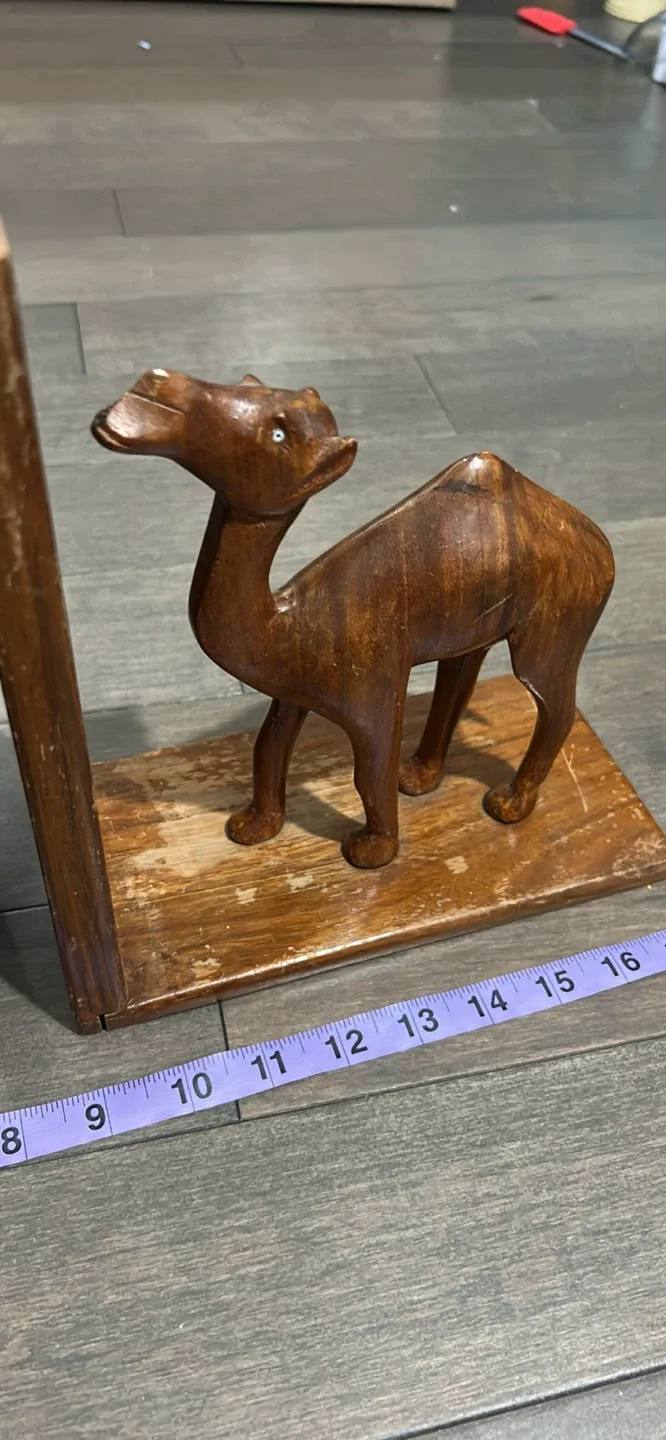 Wooden Camel Bookends thumbnail