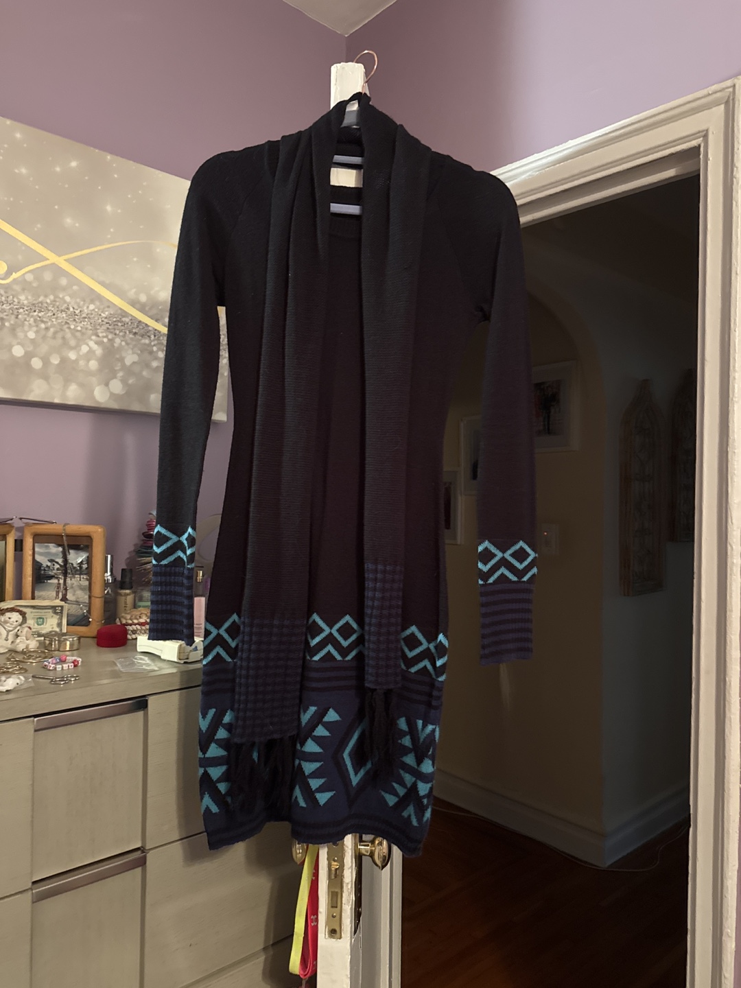 Energie Black Knit Dress - Size S